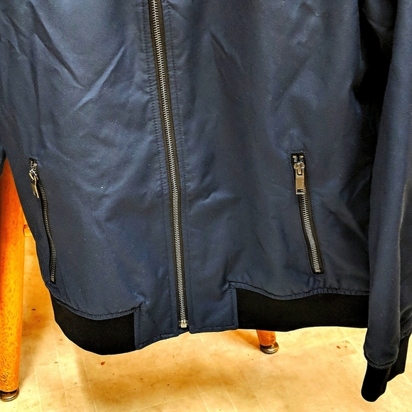NWT Alfani bomber jacket dark blue men's size medium - Picture 2 of 6